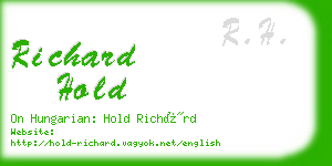 richard hold business card